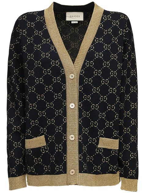 gucci lurex cardigan black|Gucci V.